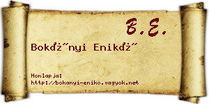 Bokányi Enikő névjegykártya